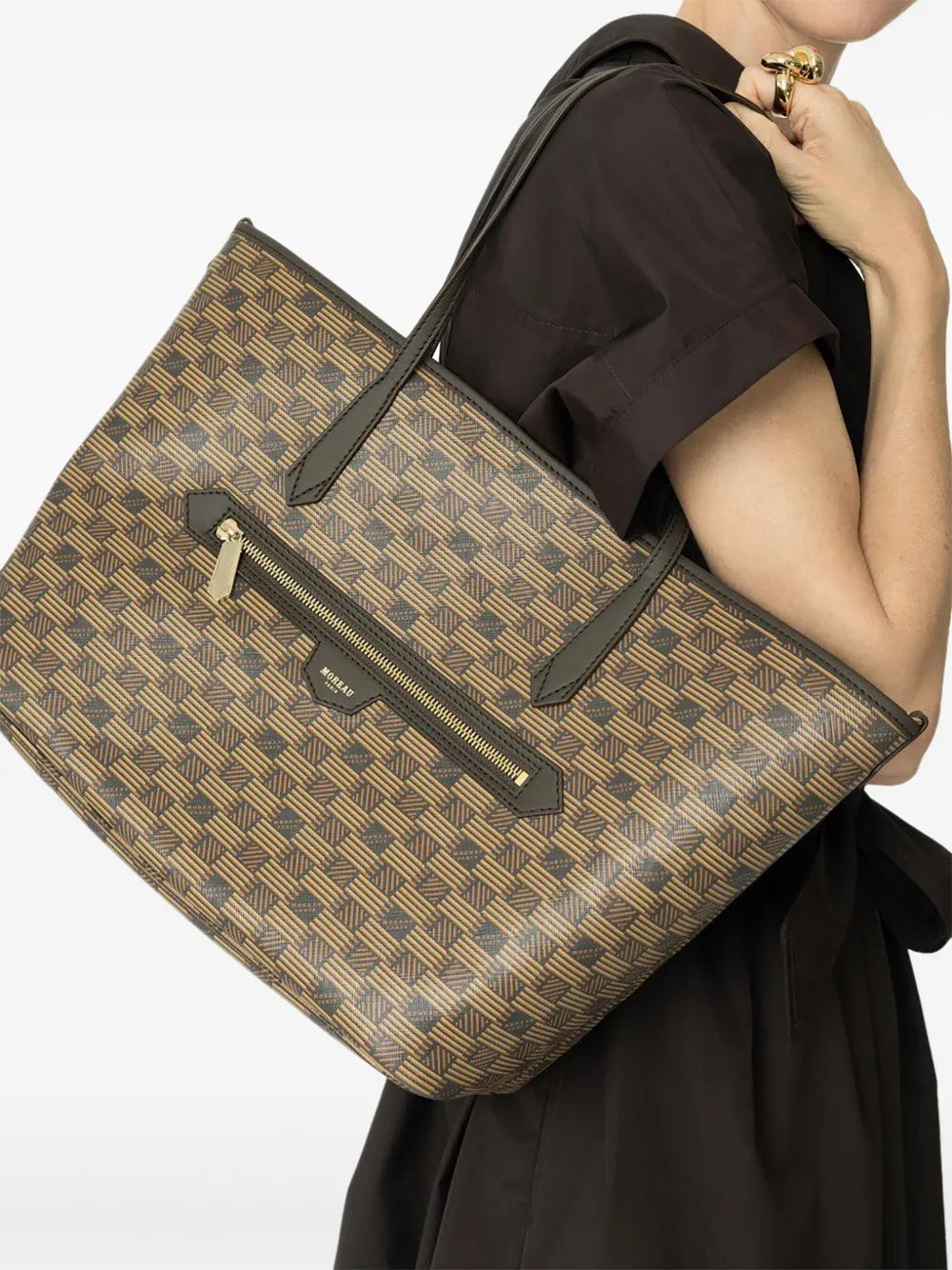 Moreau Medium Monaco Geometric Pattern Shoulder Bag