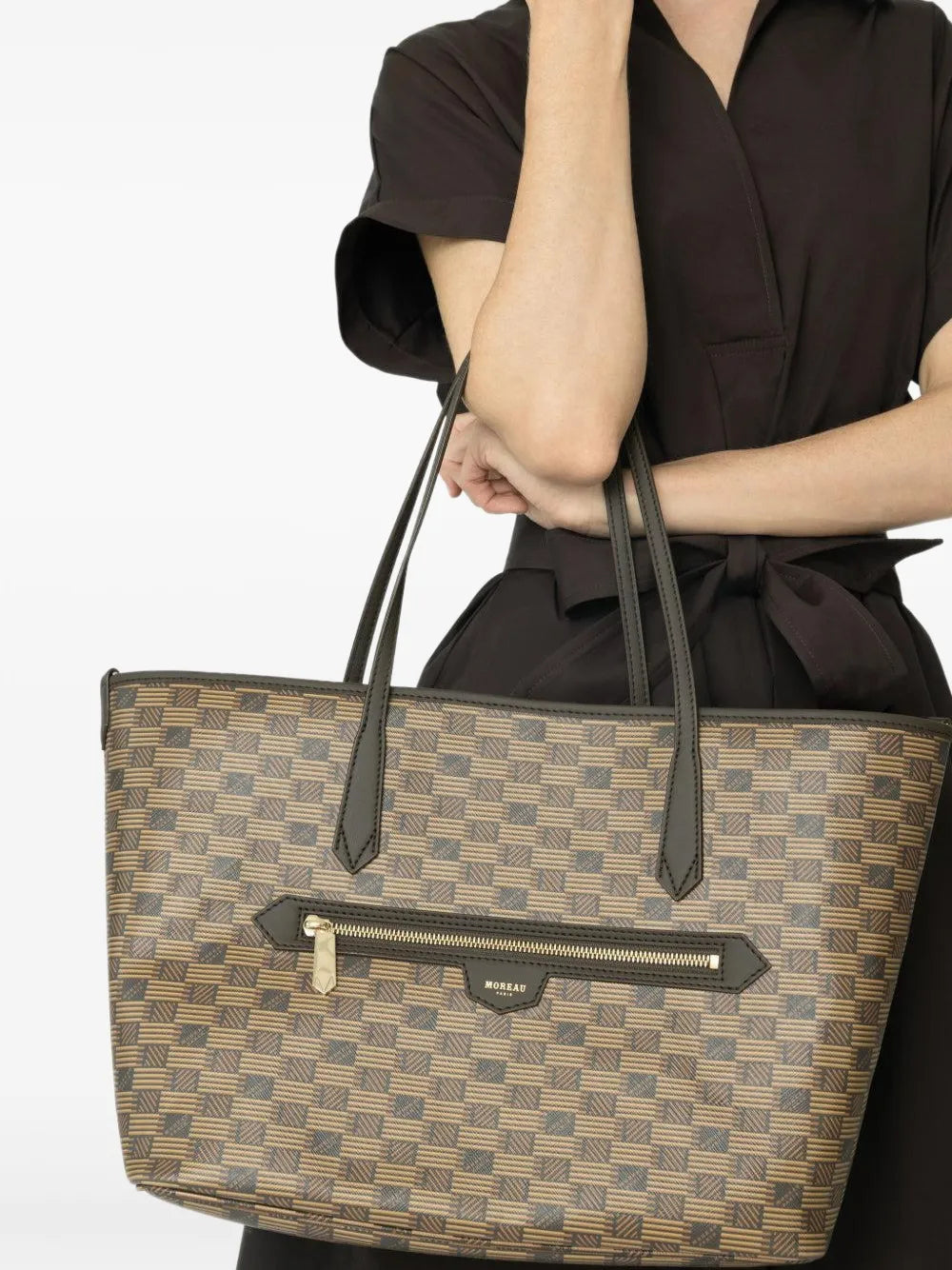 Moreau Medium Monaco Geometric Pattern Shoulder Bag