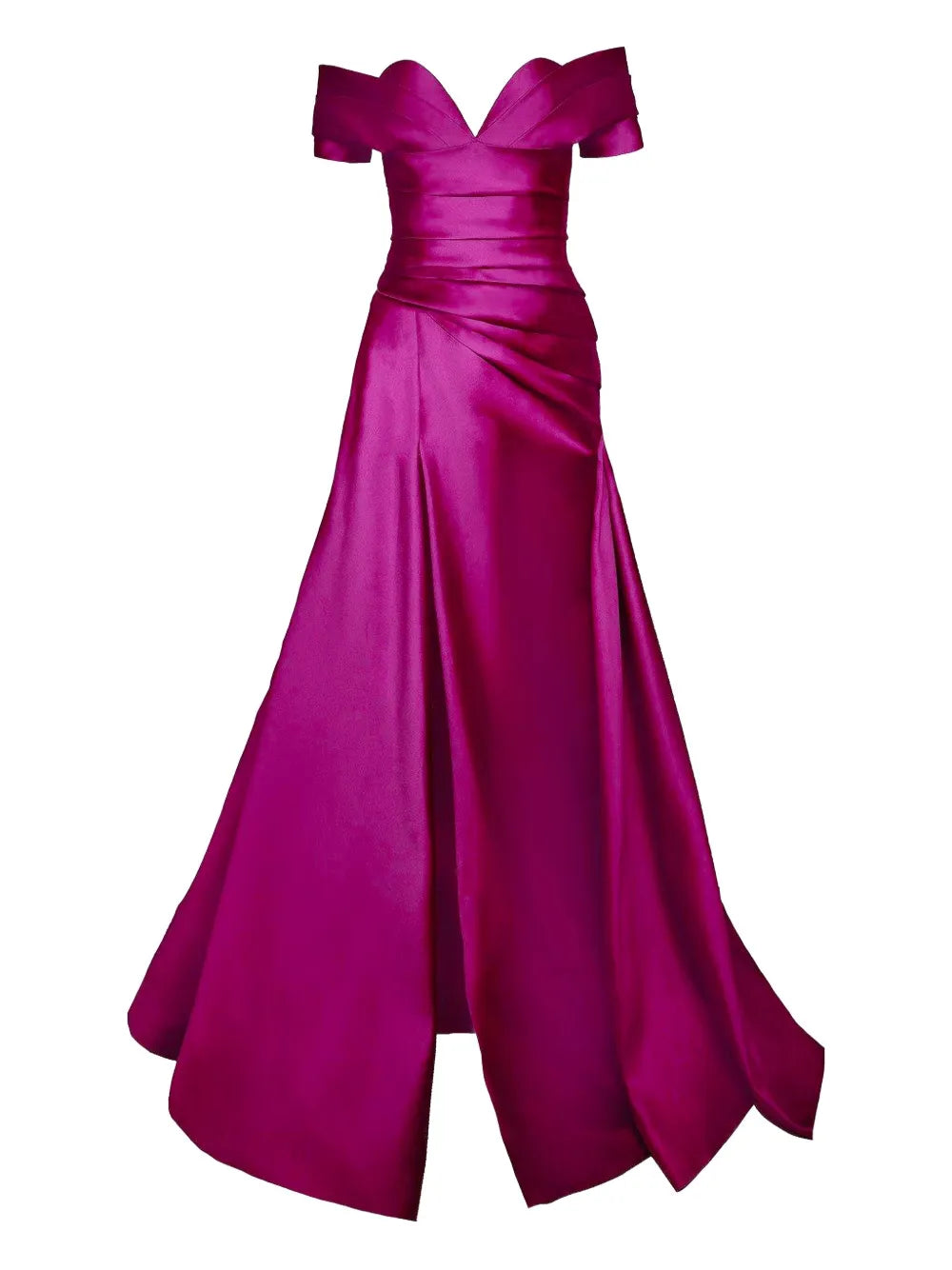 Naeem Khan Strapless Pleated Maxi Dress