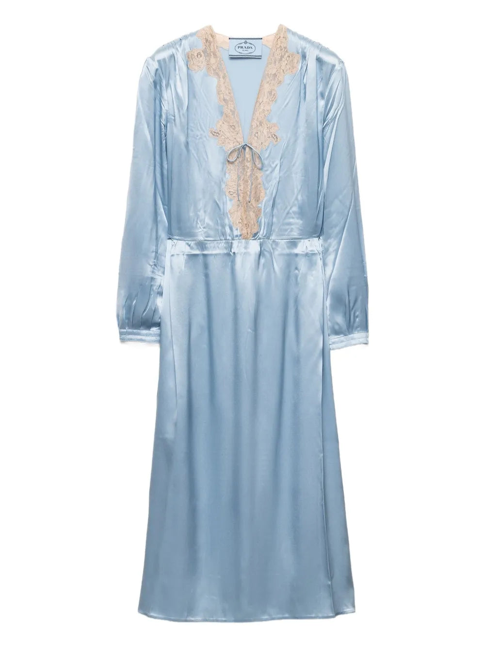 Prada Lace Trim Midi Dress
