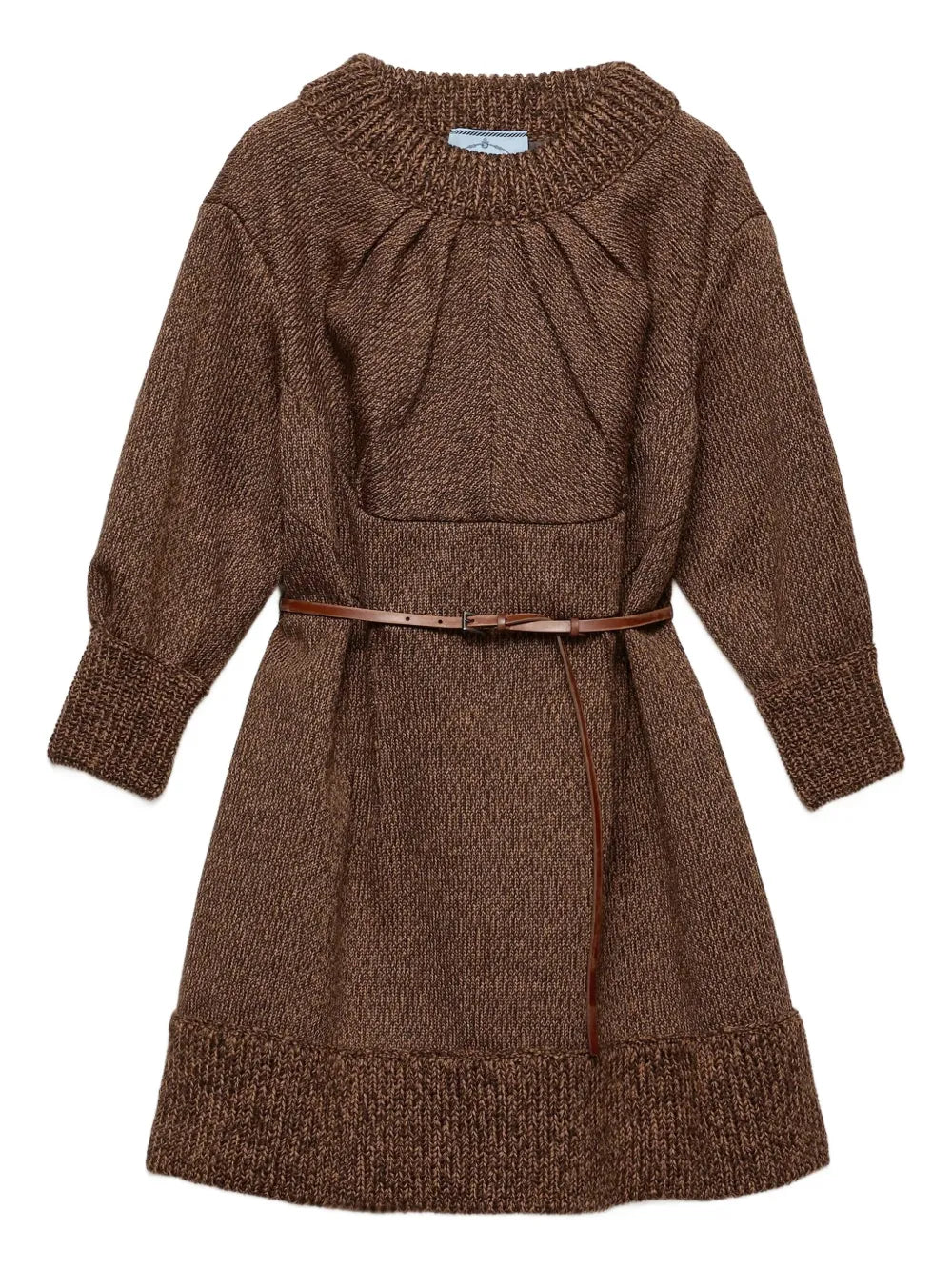 Prada Mouline Wool Mini Dress