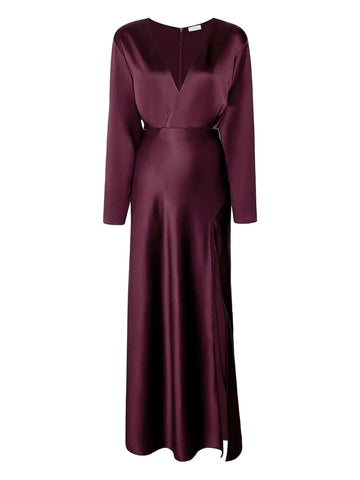 Lapointe V Neck Side Slit Dress