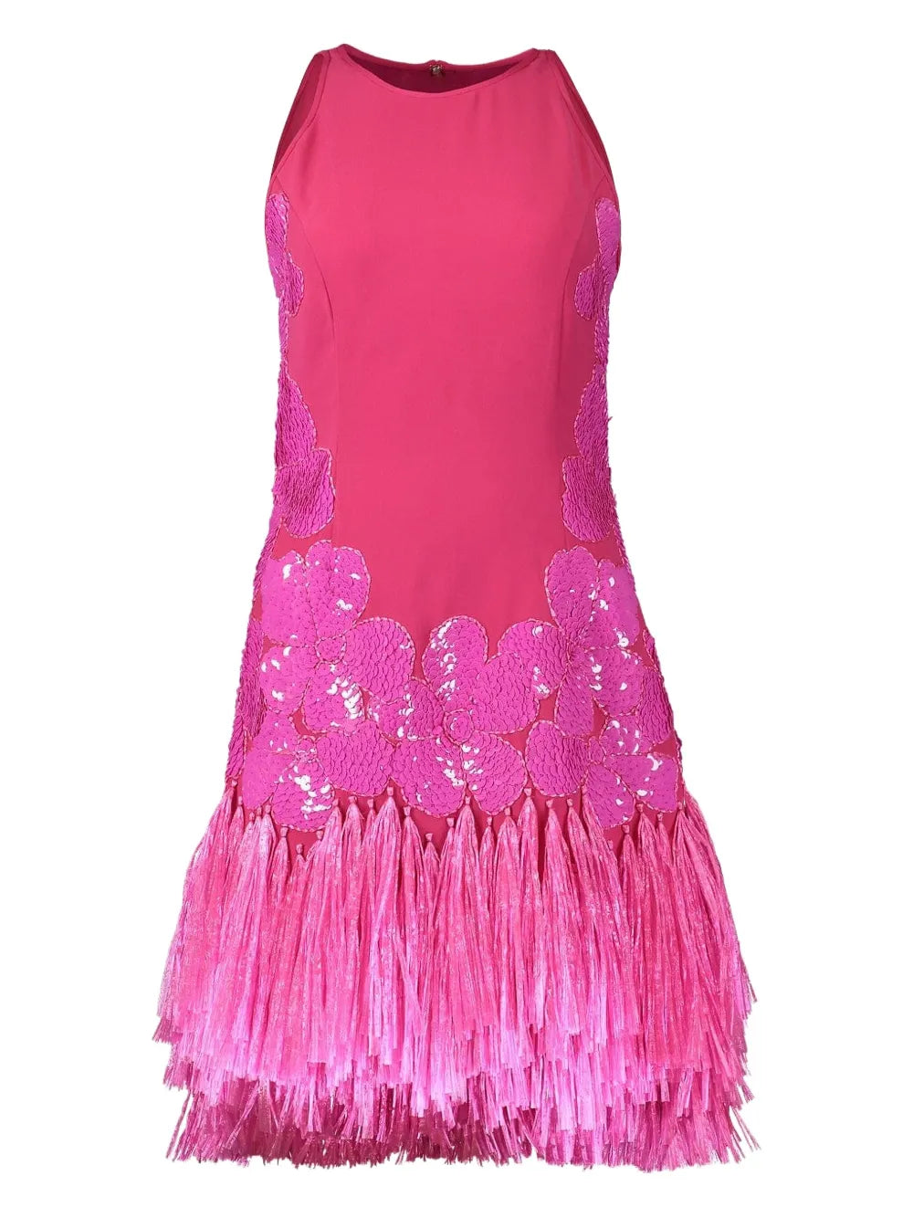 Naeem Khan Sequin Embellished Fringed Mini Dress