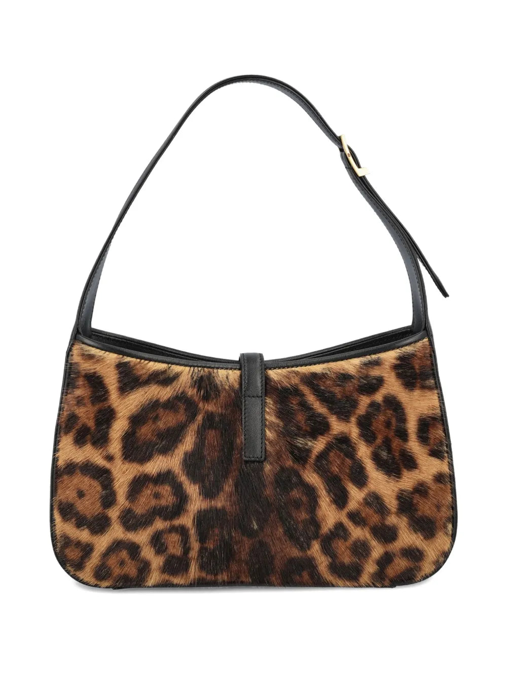 Saint Laurent Le 5 A 7 Leopard Print Clasp Shoulder Bag