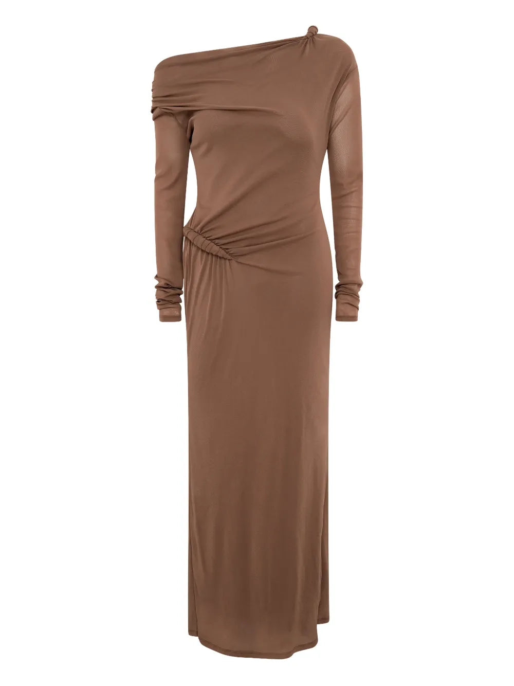 Paris Georgia Croissant Long Sleeve Twisted Maxi Dress