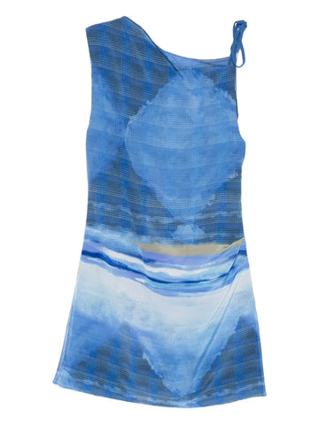 Sir Isla Waves Print Mini Dress