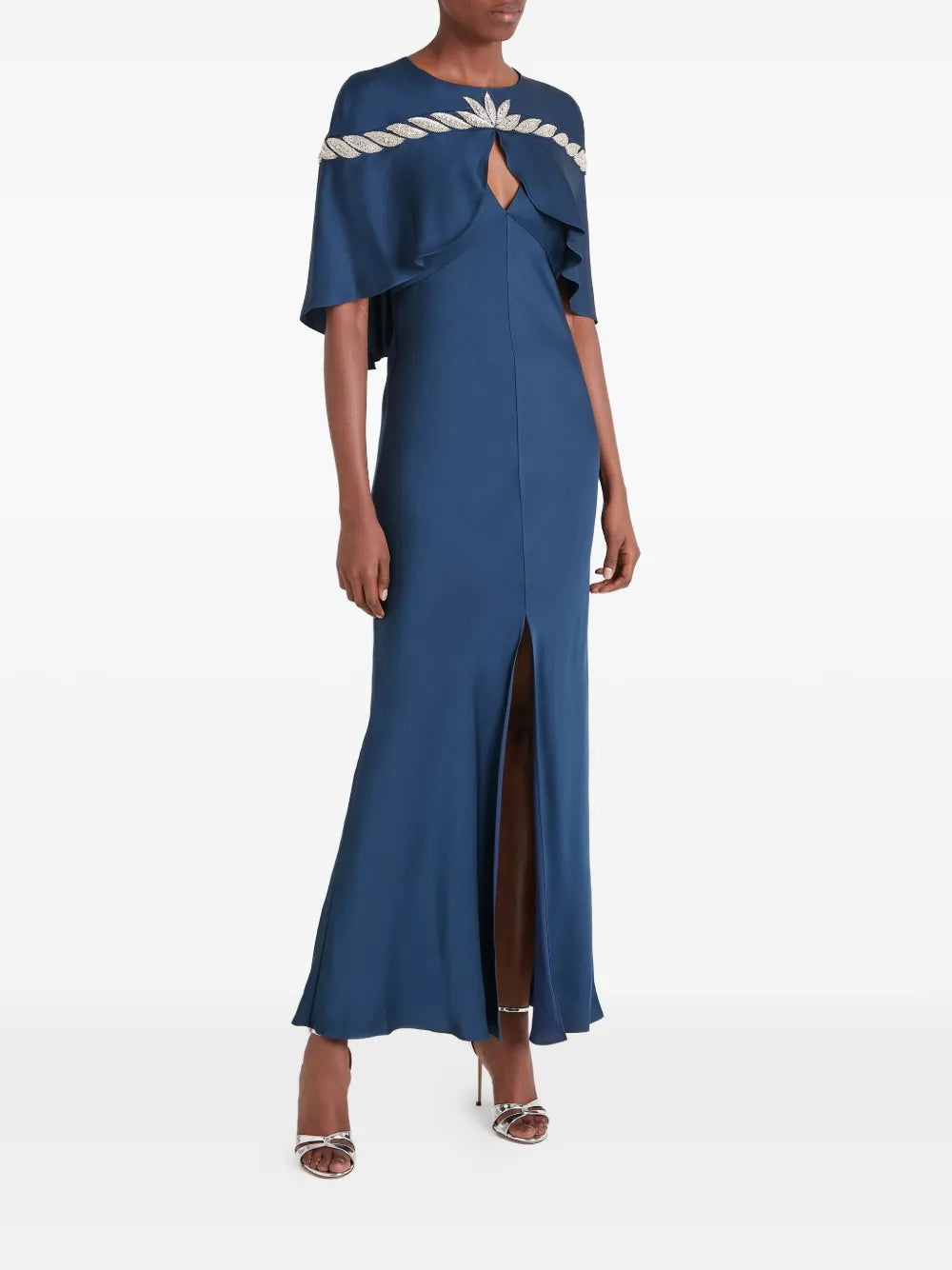 Temperley London Vine Cape Gown Embellished Maxi Dress