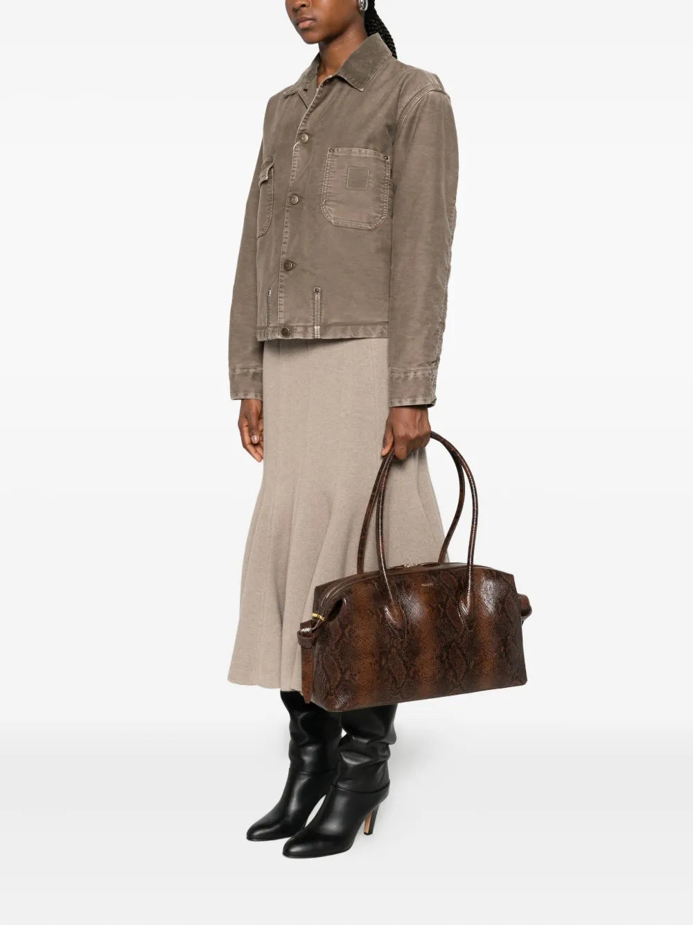 Yuzefi Brioche Leather Shoulder Bag