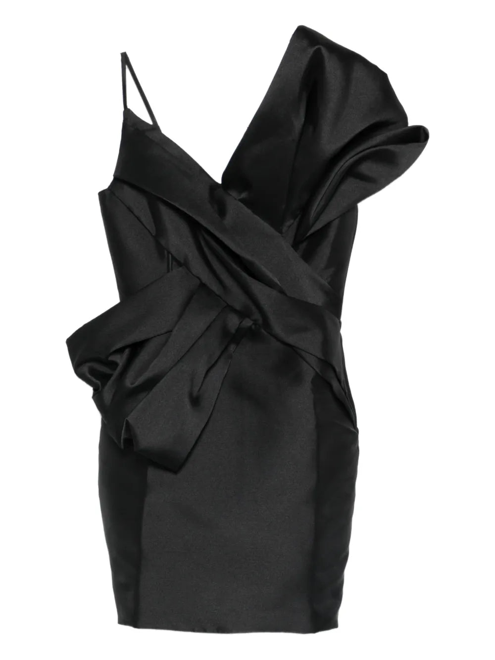 Marquesalmeida Bow V Neck Mini Dress
