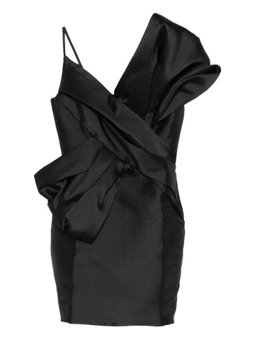 Marquesalmeida Bow V Neck Mini Dress