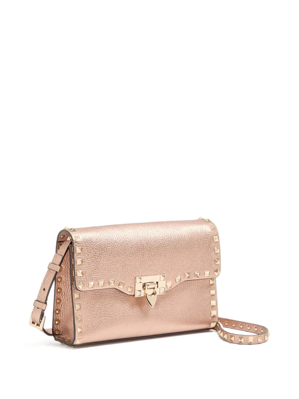 Valentino Garavani Small Rockstud Grainy Leather Crossbody Bag