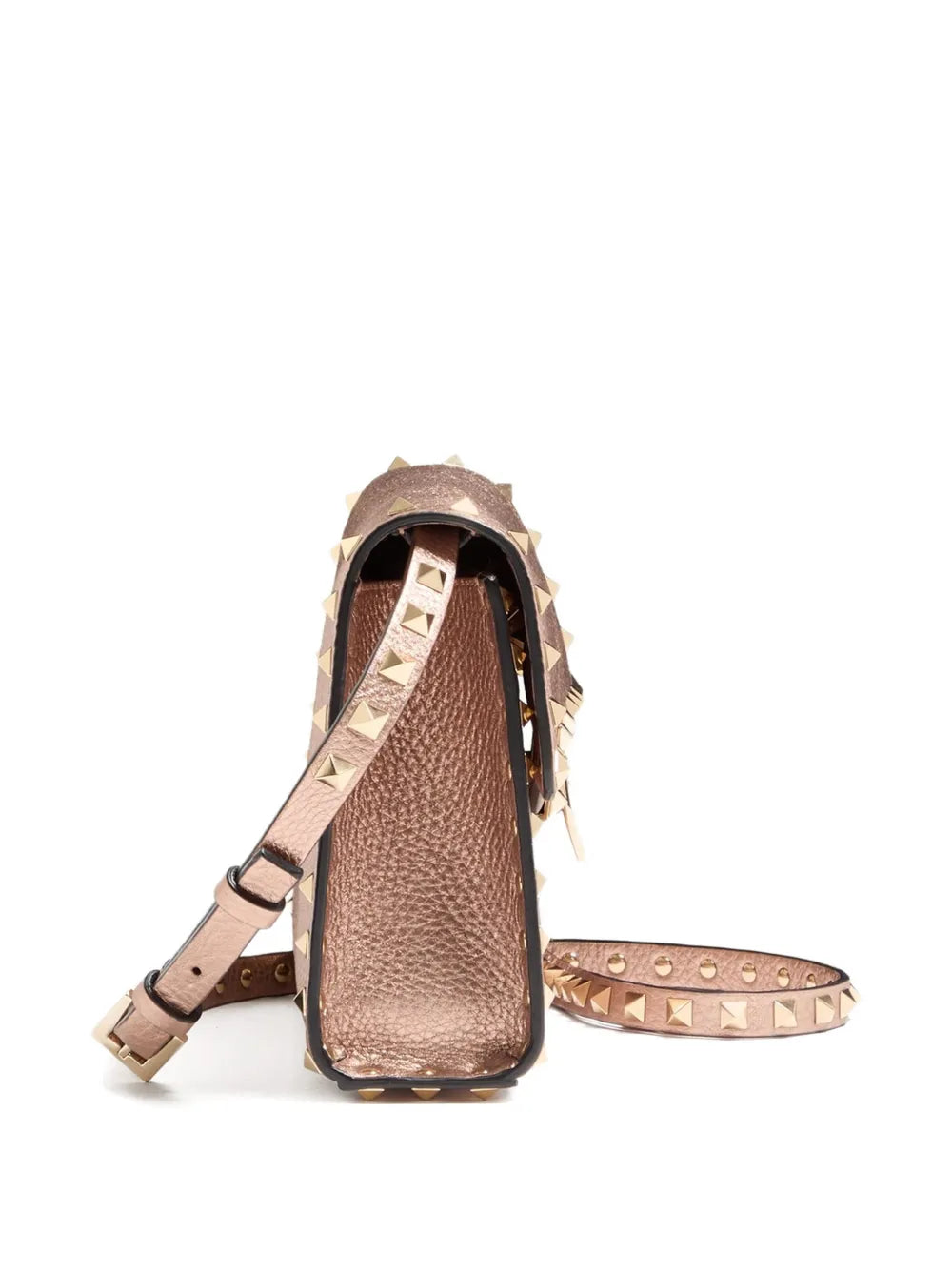 Valentino Garavani Small Rockstud Grainy Leather Crossbody Bag