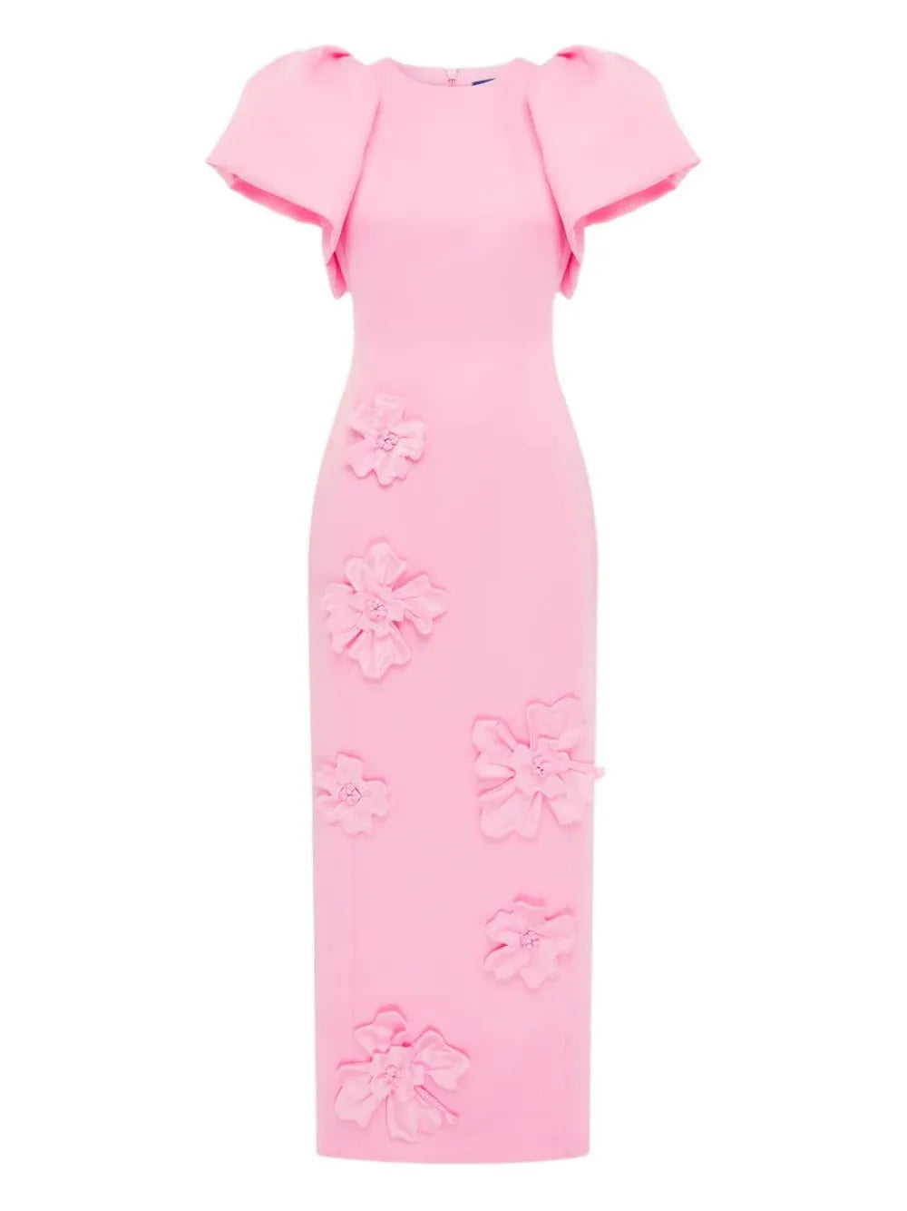 Leo Lin Lucinda Floral Applique Puff Sleeve Maxi Dress