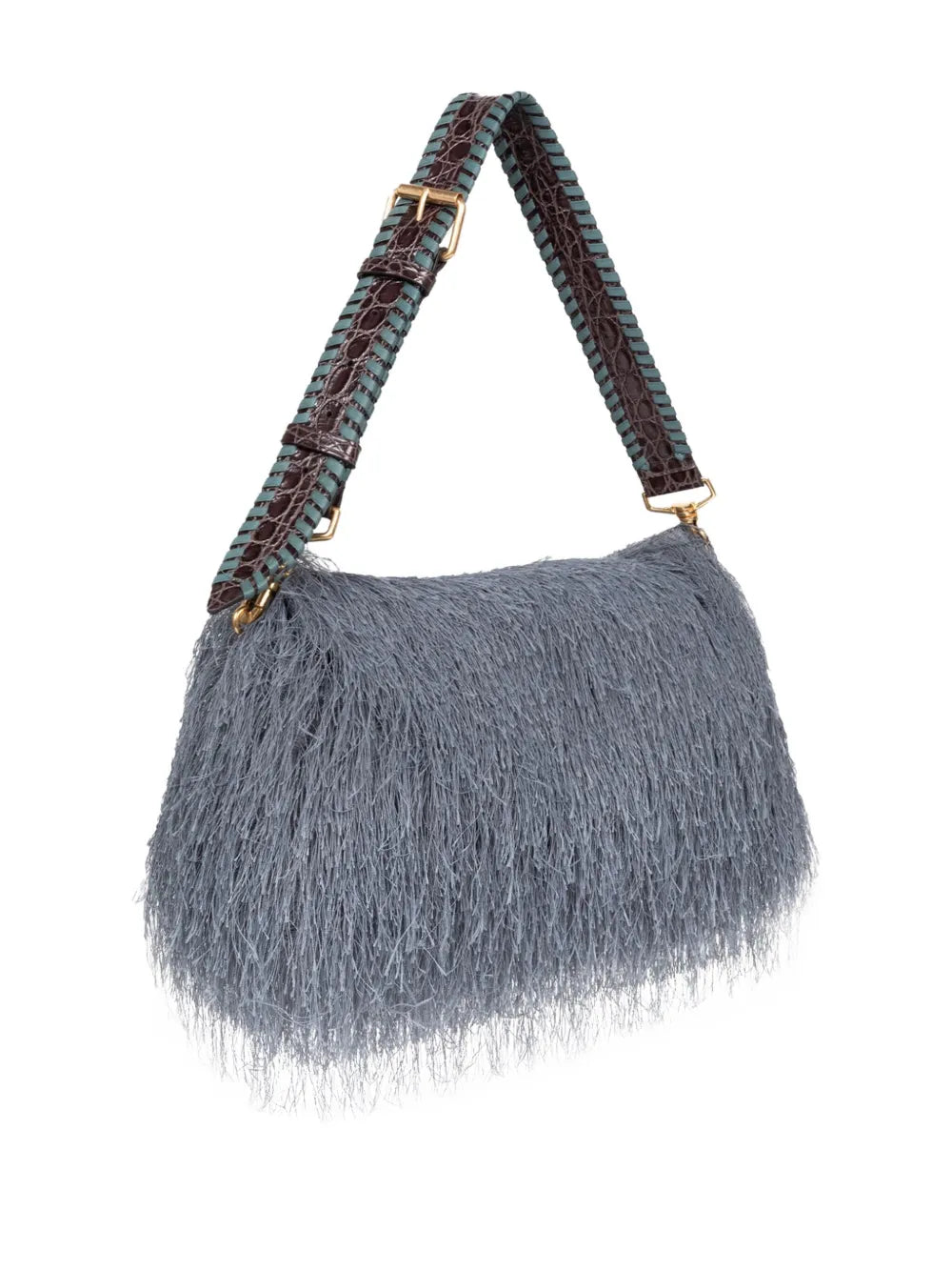 Dries Van Noten Fringed Leather Shoulder Bag