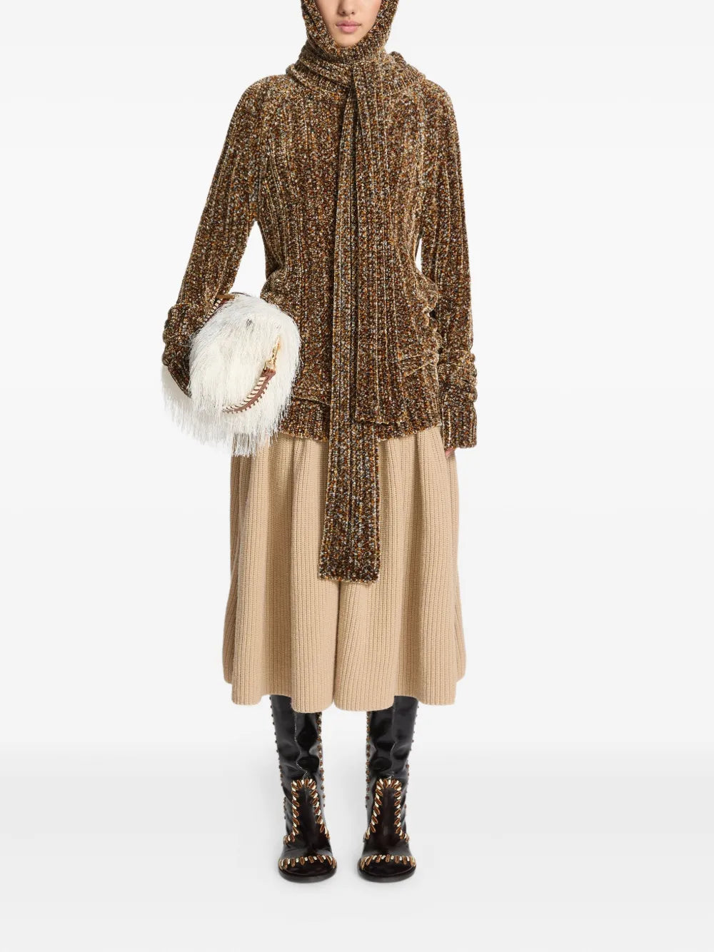 Dries Van Noten Fringed Leather Shoulder Bag