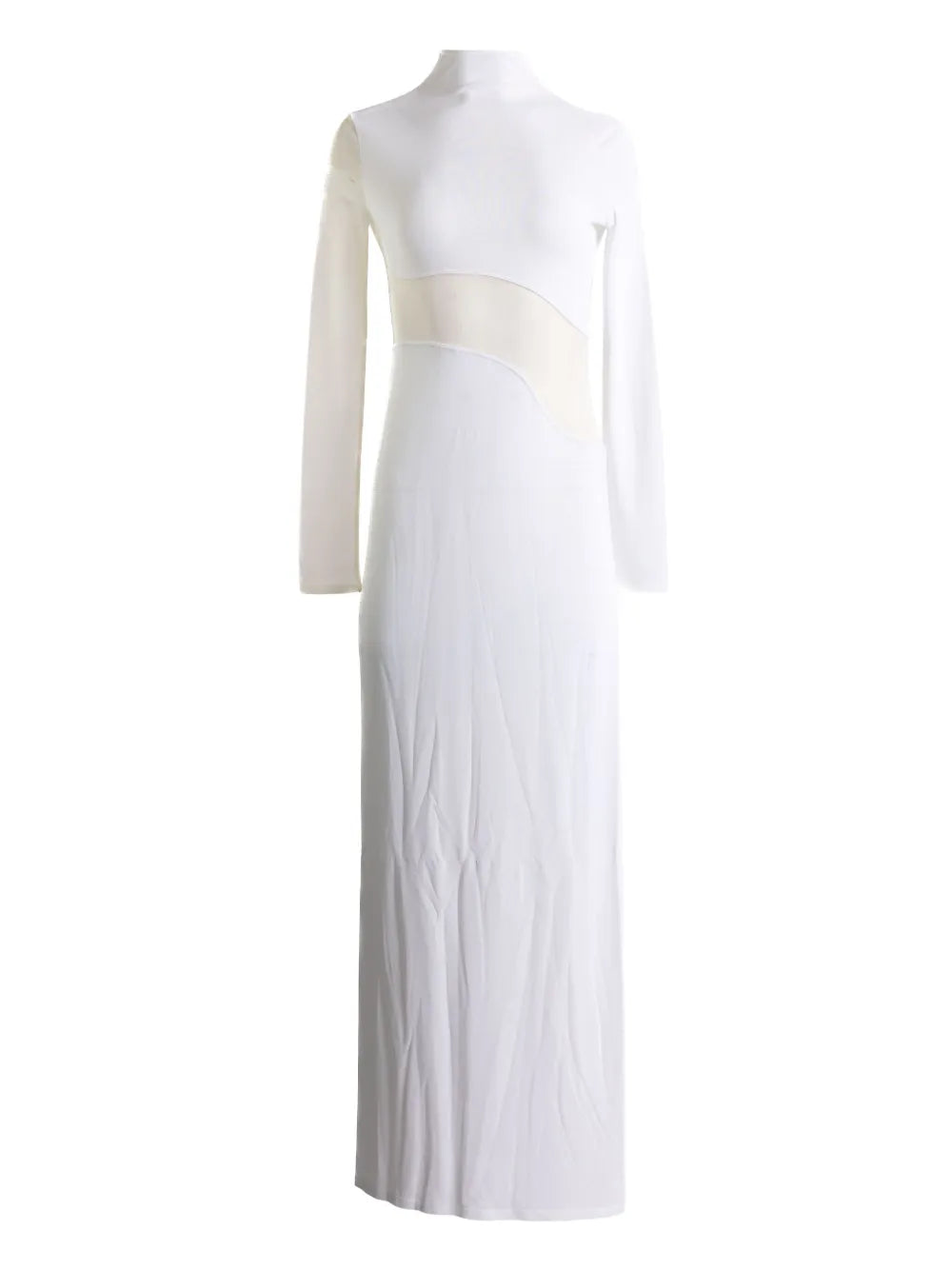 Alaia Long Sleeve Panelled Maxi Dress