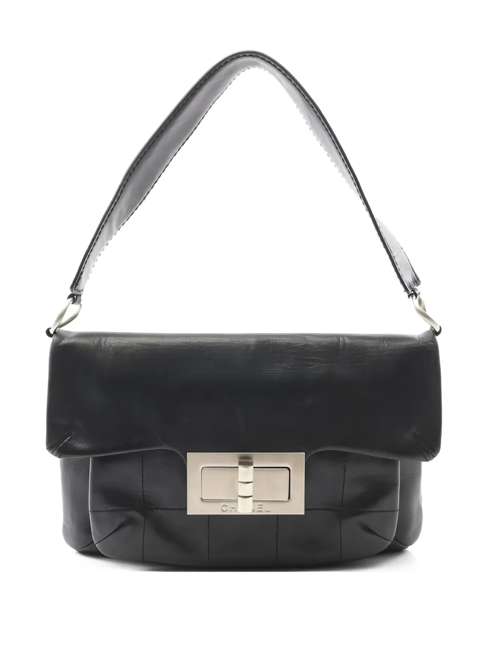 Chanel Pre Owned 2003 2004 255 Chocolate Bar Flap Closure Shoulder Bag