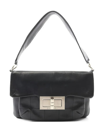 Chanel Pre Owned 2003 2004 255 Chocolate Bar Flap Closure Shoulder Bag