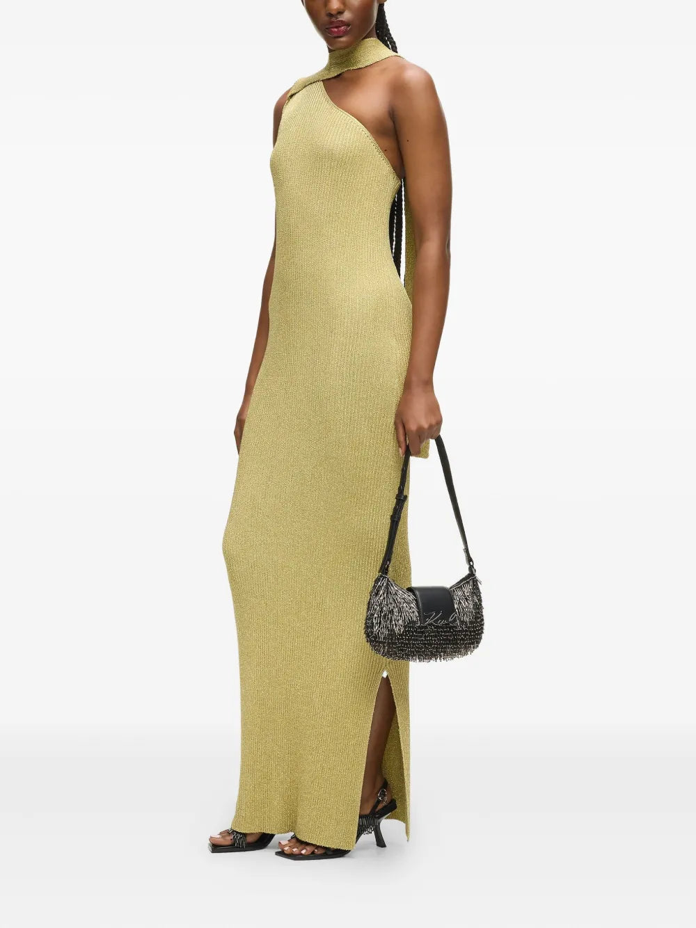 Karl Lagerfeld Signature Beaded Shoulder Bag