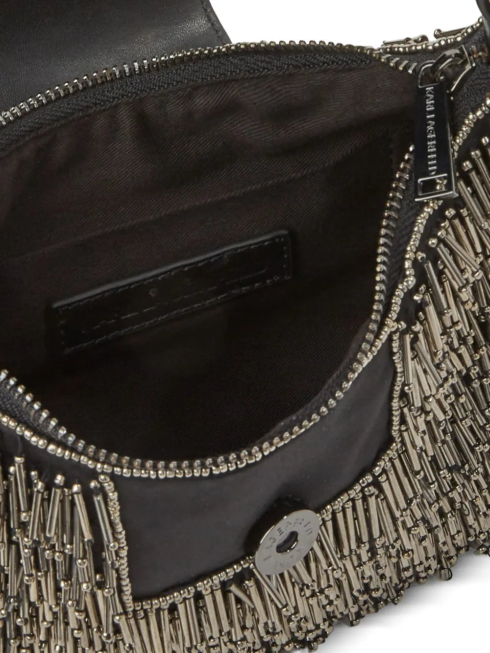 Karl Lagerfeld Signature Beaded Shoulder Bag