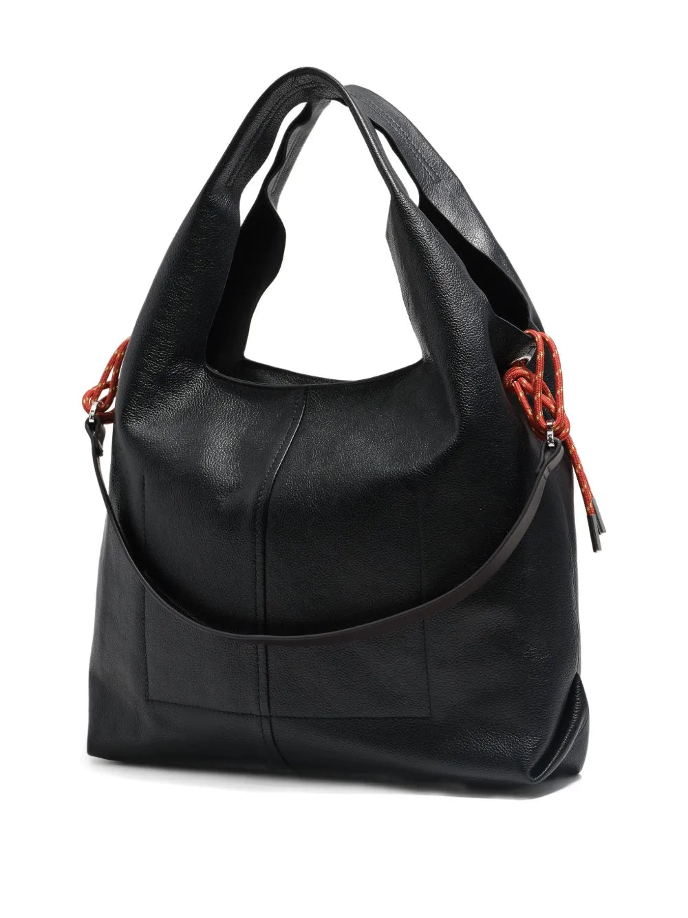 Bimba Y Lola Large Paper Leather Drawstring Shoulder Bag