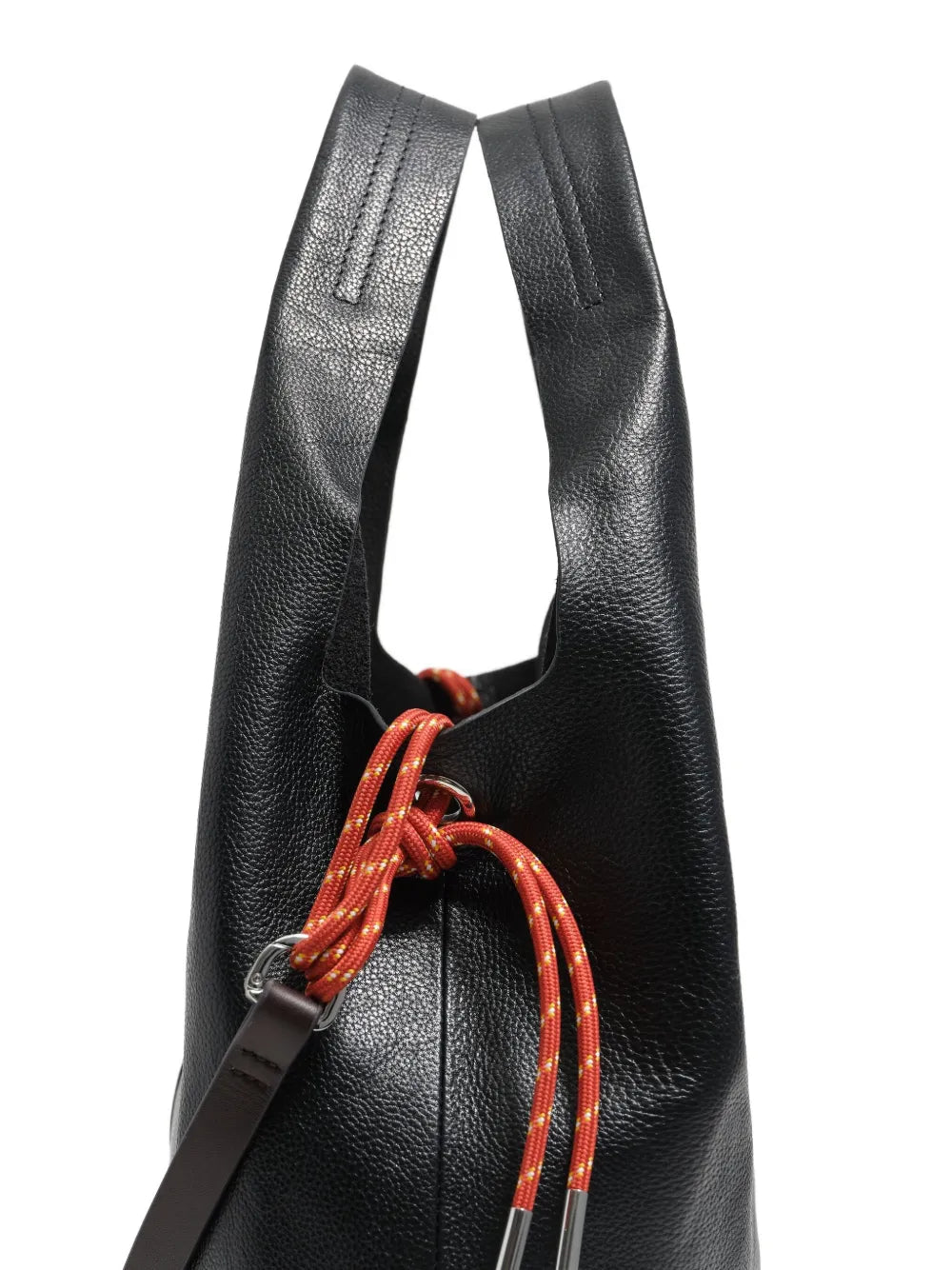 Bimba Y Lola Large Paper Leather Drawstring Shoulder Bag