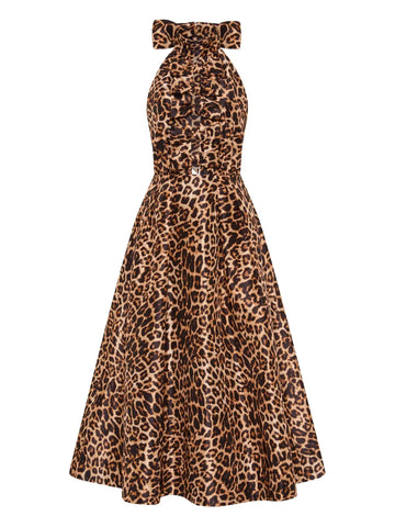 Rebecca Vallance Clarice Ruffled Belted Midi Dress