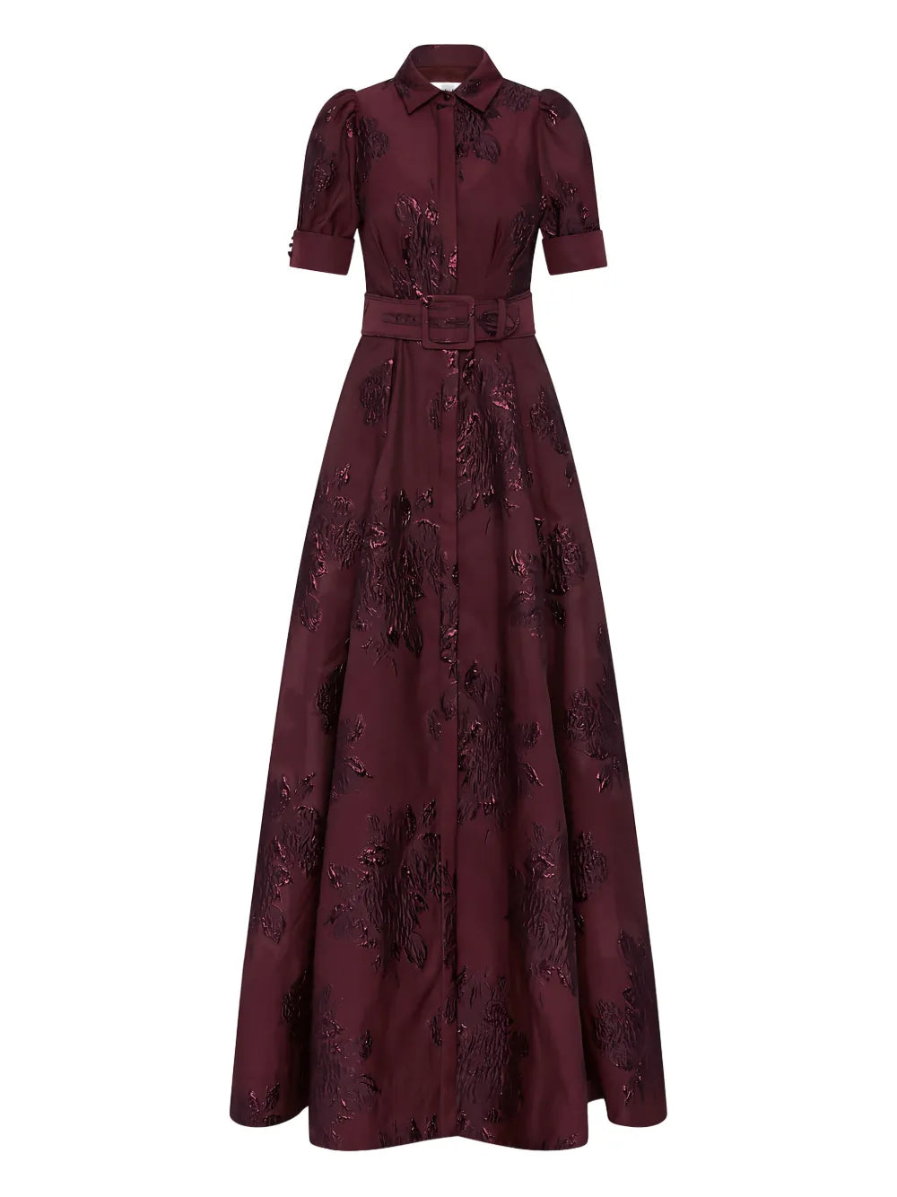 Rebecca Vallance Arlette Belted Floral Short Sleeve Maxi Dress