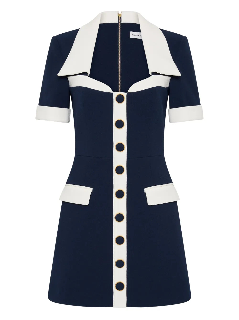 Rebecca Vallance Ula Button Fastening Mini Dress