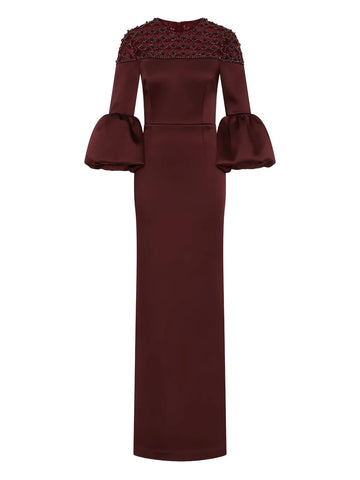 Rebecca Vallance Alora Embellished Bell Sleeve Maxi Dress