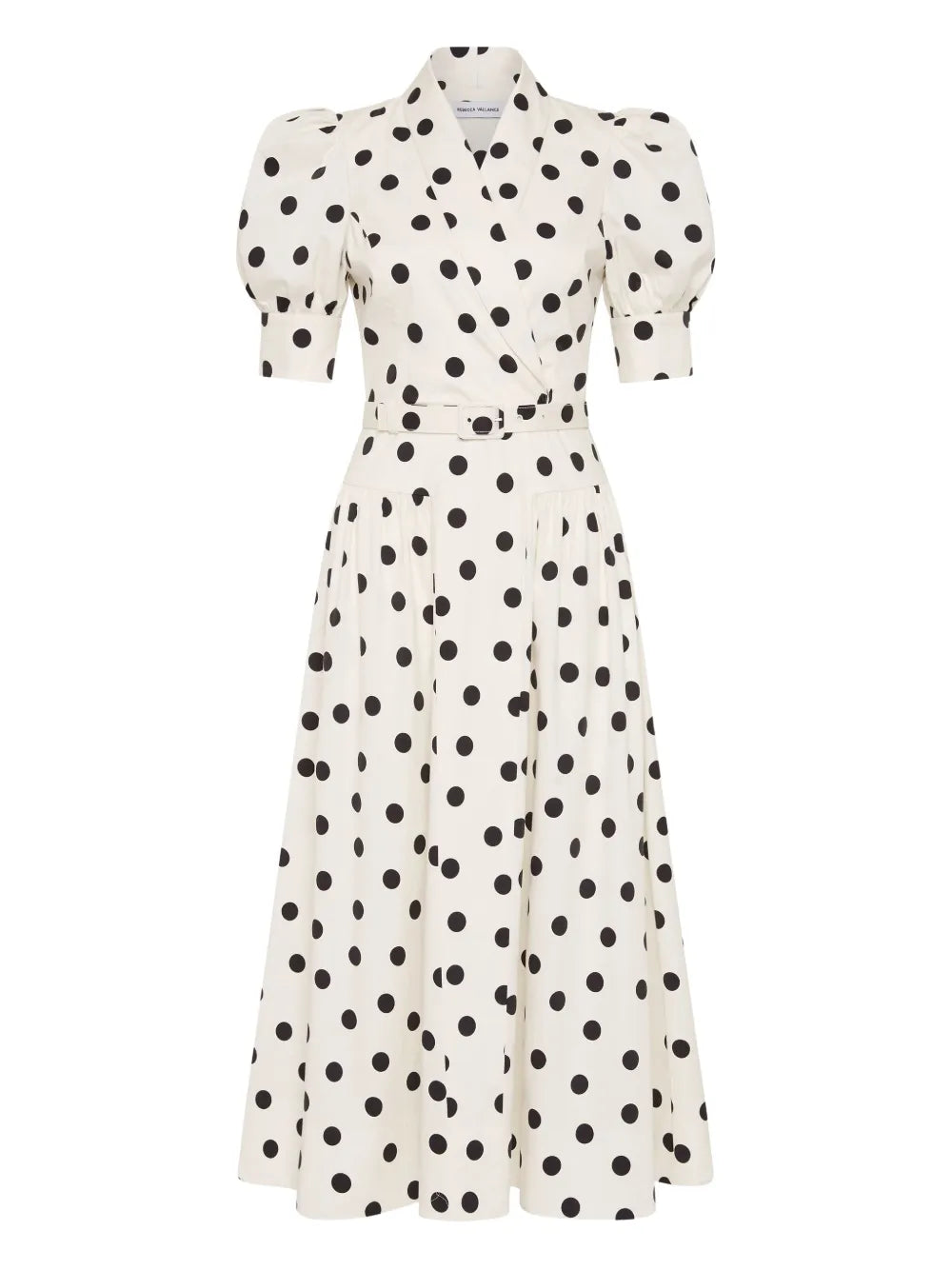 Rebecca Vallance Maisie Puffed Sleeve Belted Midi Dress