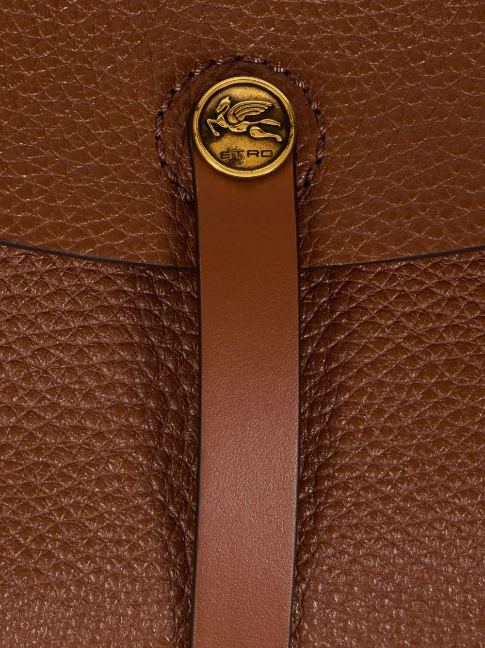 Etro Pony Buckle Fastening Leather Shoulder Bag