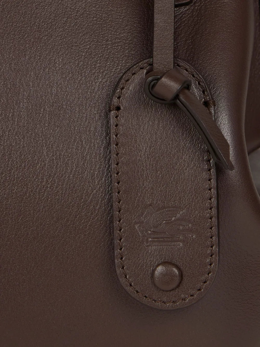 Etro Chain Trimmed Leather Shoulder Bag