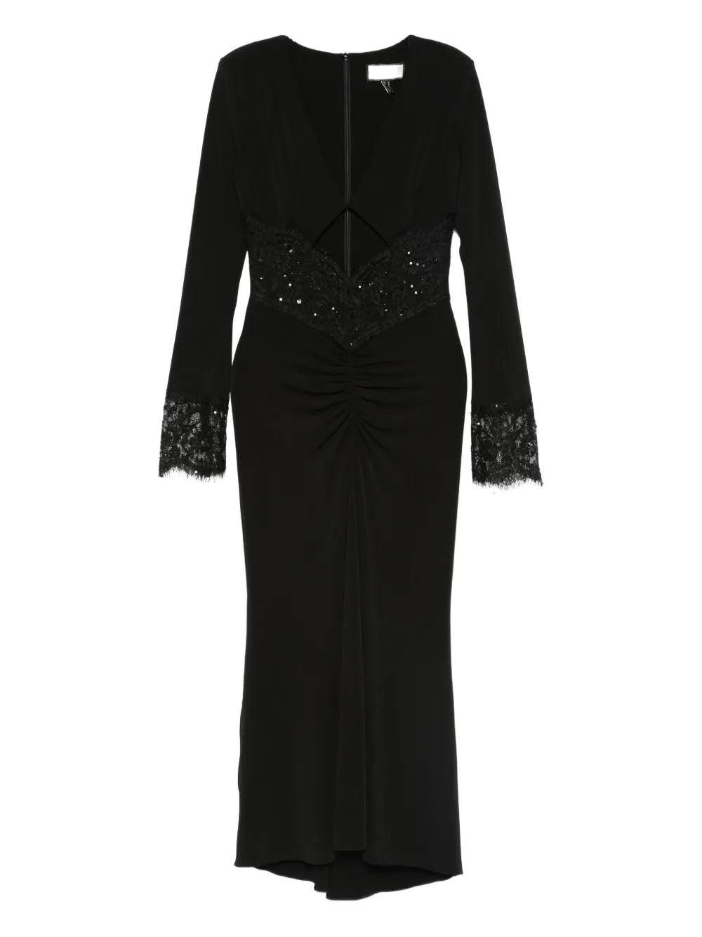 Nissa Lace Trim Sequin Embellished Dress