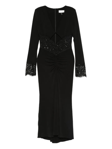 Nissa Lace Trim Sequin Embellished Dress