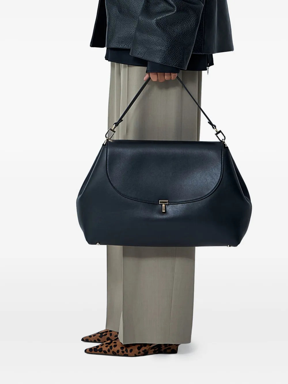 Toteme T Lock Leather Shoulder Bag