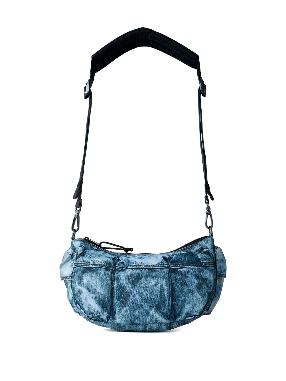 Diesel Logo Patch Denim Effect Shoulder Bag
