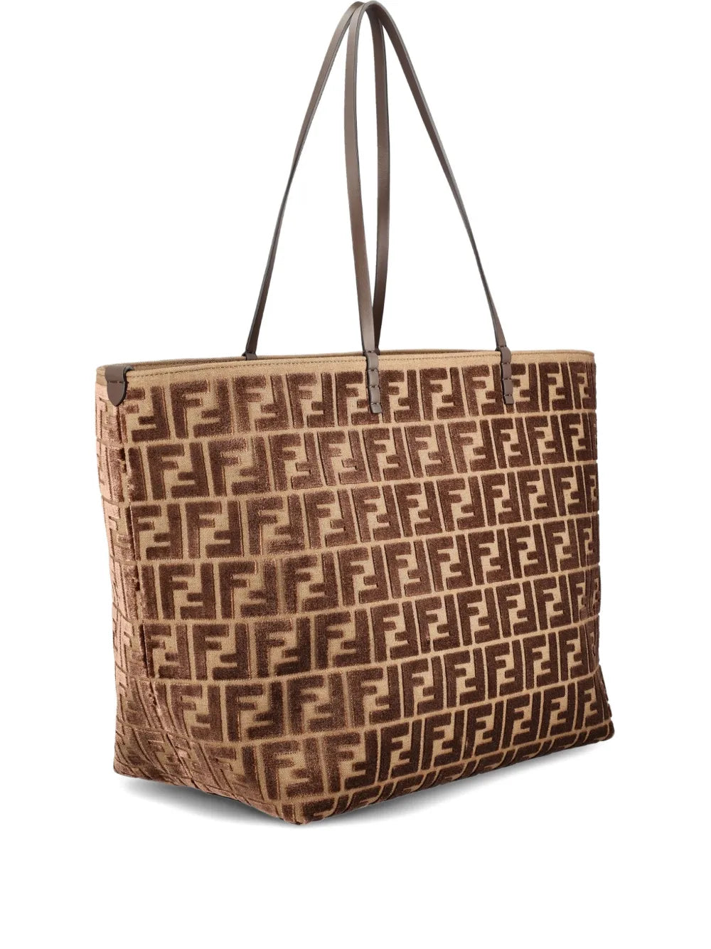 Fendi Ff Logo Velvet Tote Bag