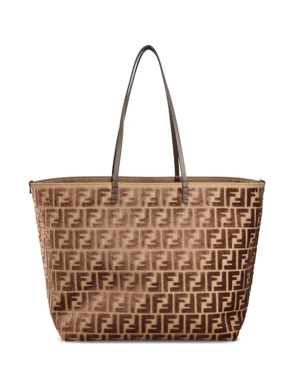 Fendi Ff Logo Velvet Tote Bag