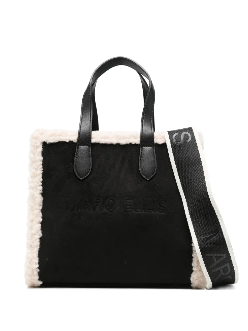 Marc Ellis Buby Shearling Trim Shoulder Bag