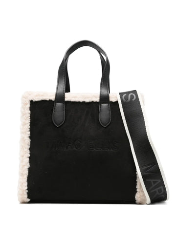 Marc Ellis Buby Shearling Trim Shoulder Bag