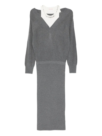 Liu Jo V Neck Knitted Dress