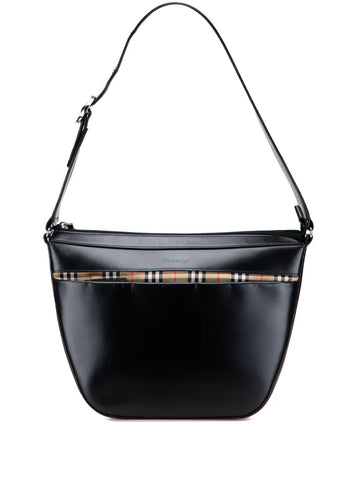 Burberry Pre Owned 20Th Century House Check Trimmed Leather Shoulder Bag