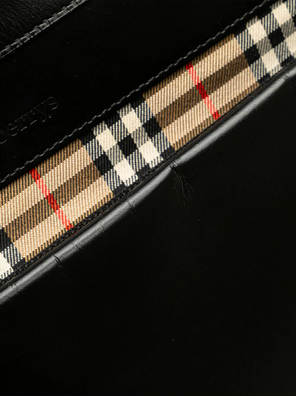 Burberry Pre Owned 20Th Century House Check Trimmed Leather Shoulder Bag