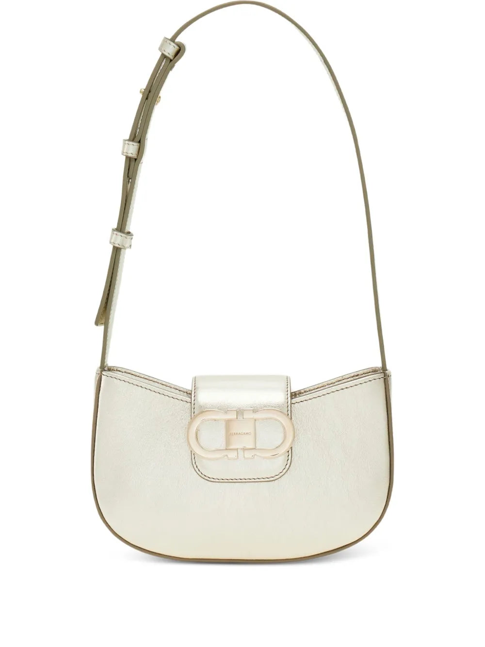 Ferragamo Gancini Zip Shoulder Bag