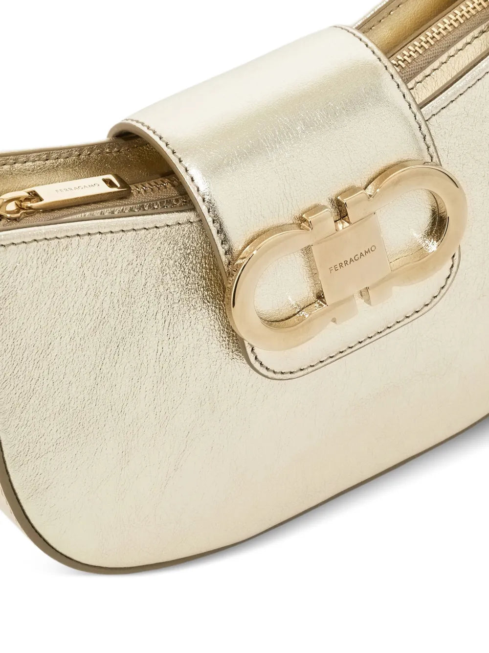 Ferragamo Gancini Zip Shoulder Bag