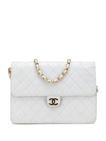 Chanel Pre Owned 1984 1986 Cc Quilted Lambskin Single Flap Shoulder Bag