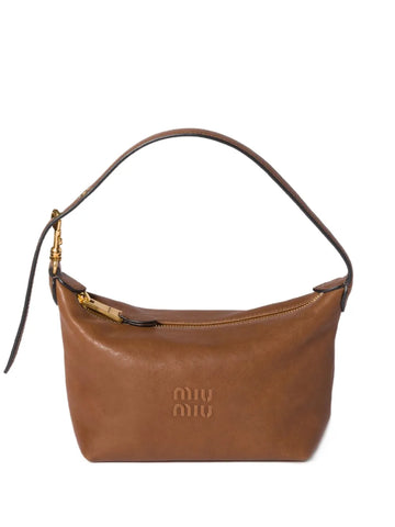Miu Miu Logo Embossed Shoulder Bag