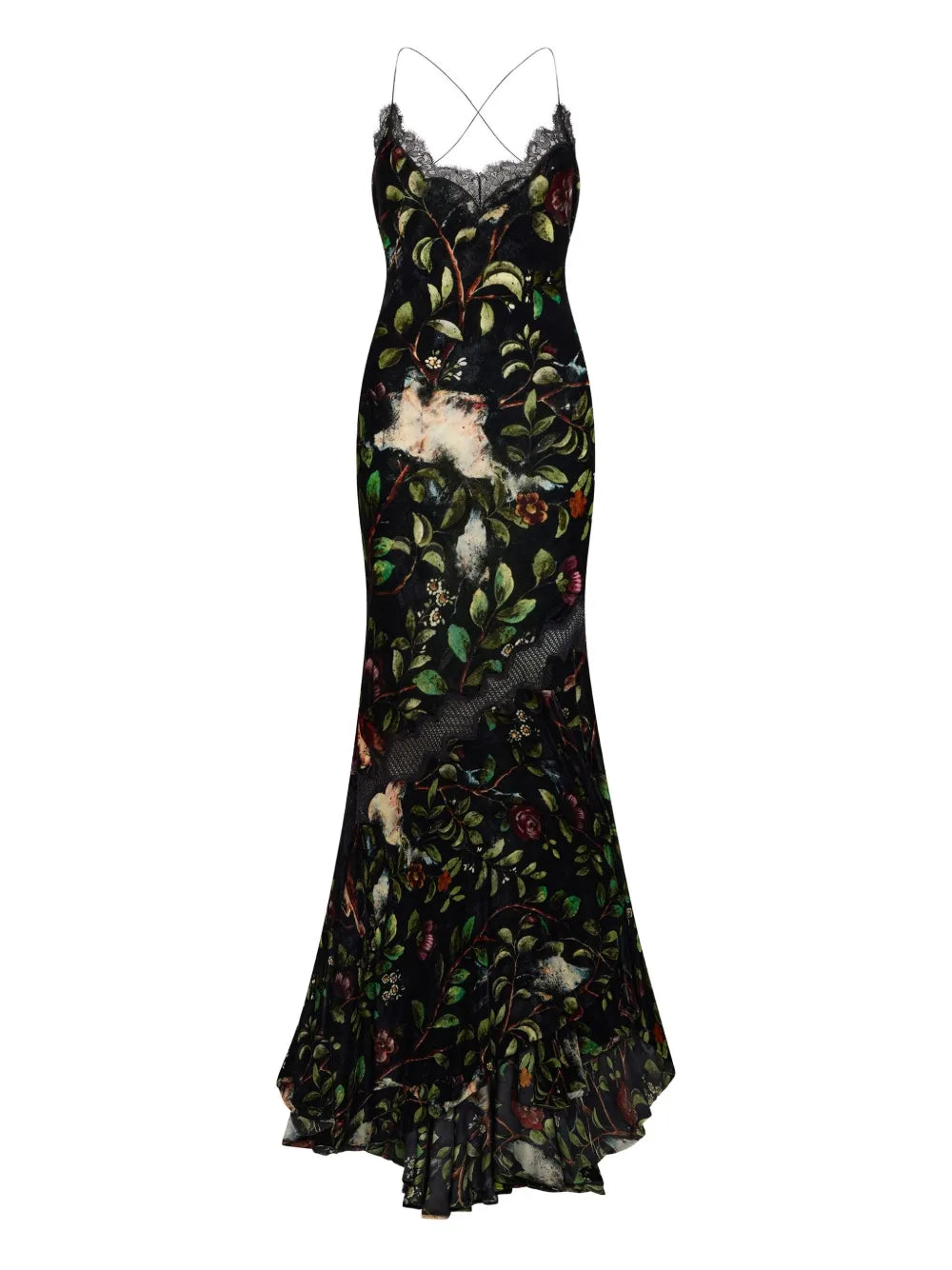 Roberto Cavalli Floral Print Gown