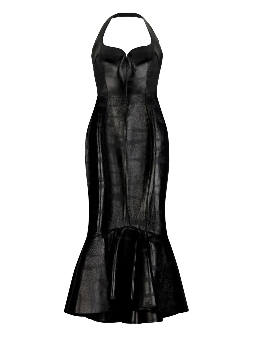 Roberto Cavalli Leather Midi Dress